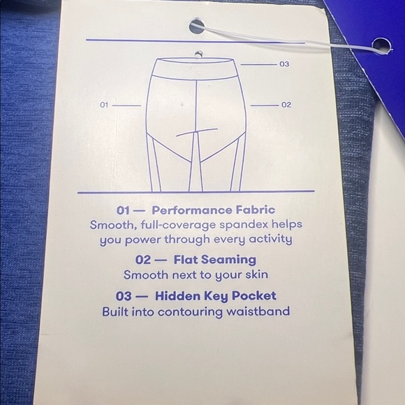 JoyLab Colorblock Mid Rise Leggings Blue Gray Athletic Workout Yoga XL - Picture 9 of 13